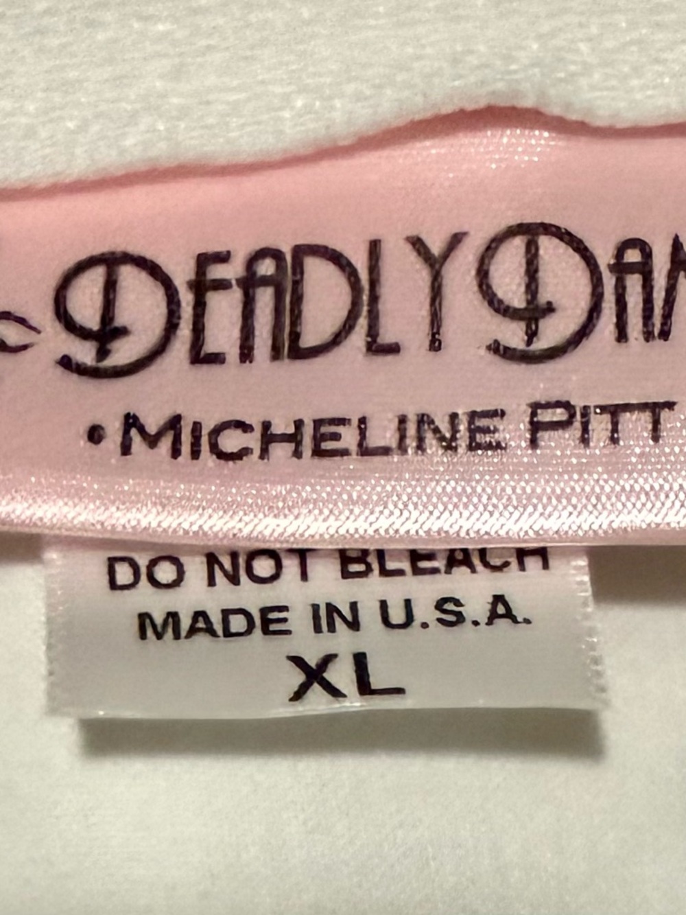 Deadly Dames White Dress With Black Polka Dots Size: XL - Picture 4 of 7